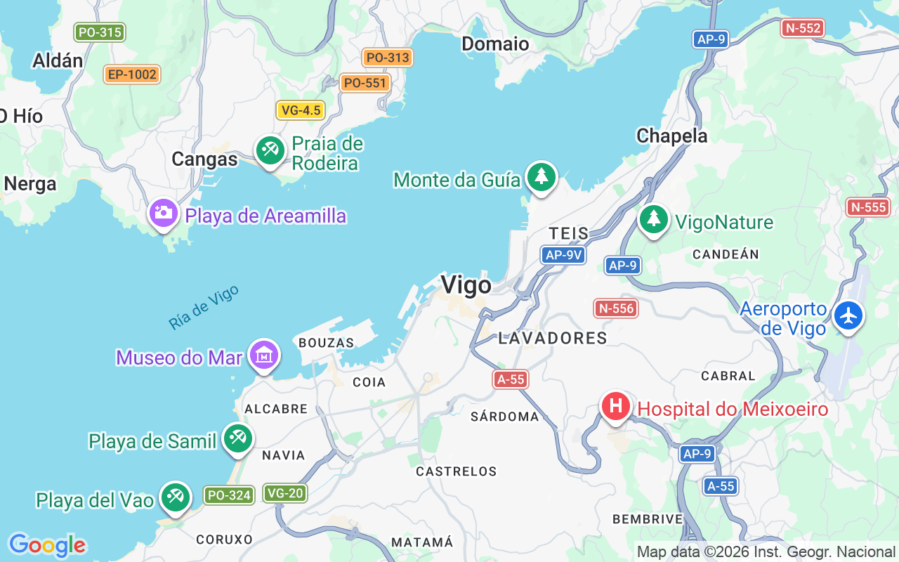 De locatie van Zeilboot: Real Club Náutico De Vigo, Pontevedra