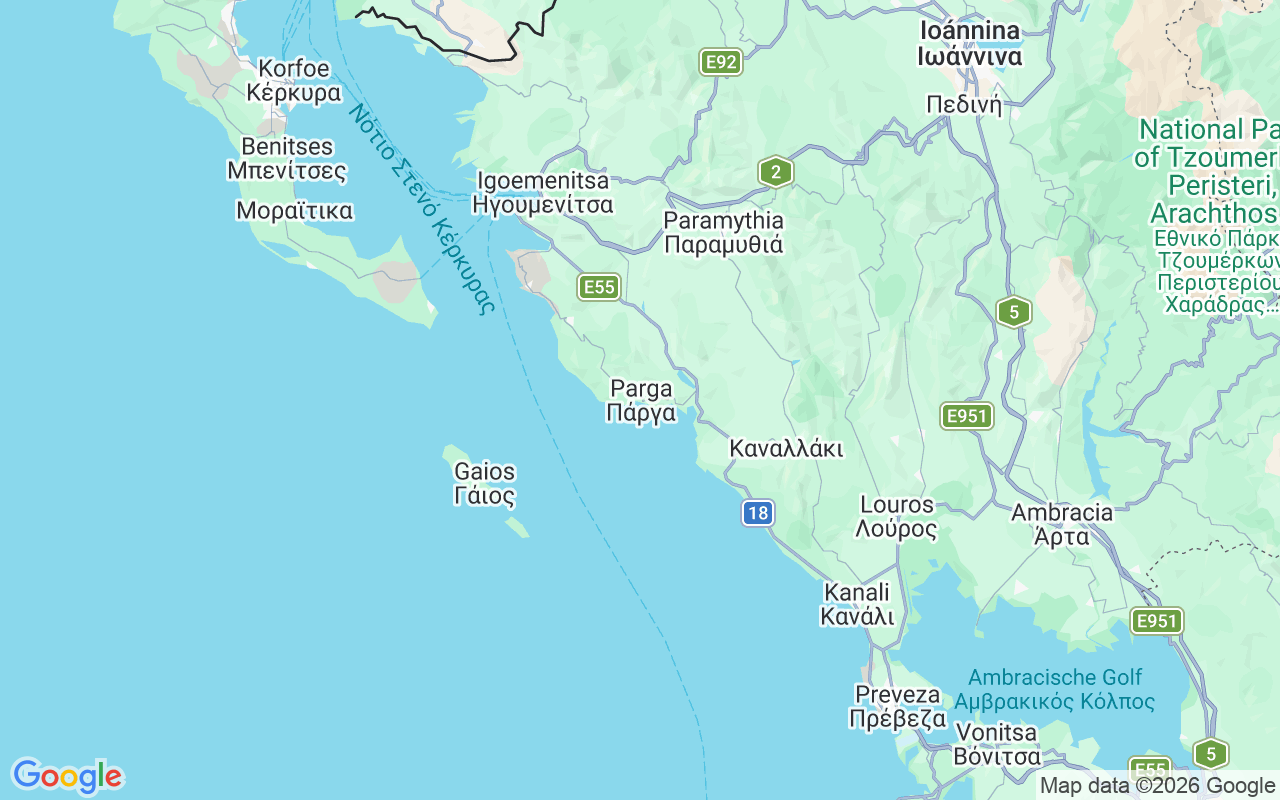 De locatie van RIB: Valtos Beach, Parga