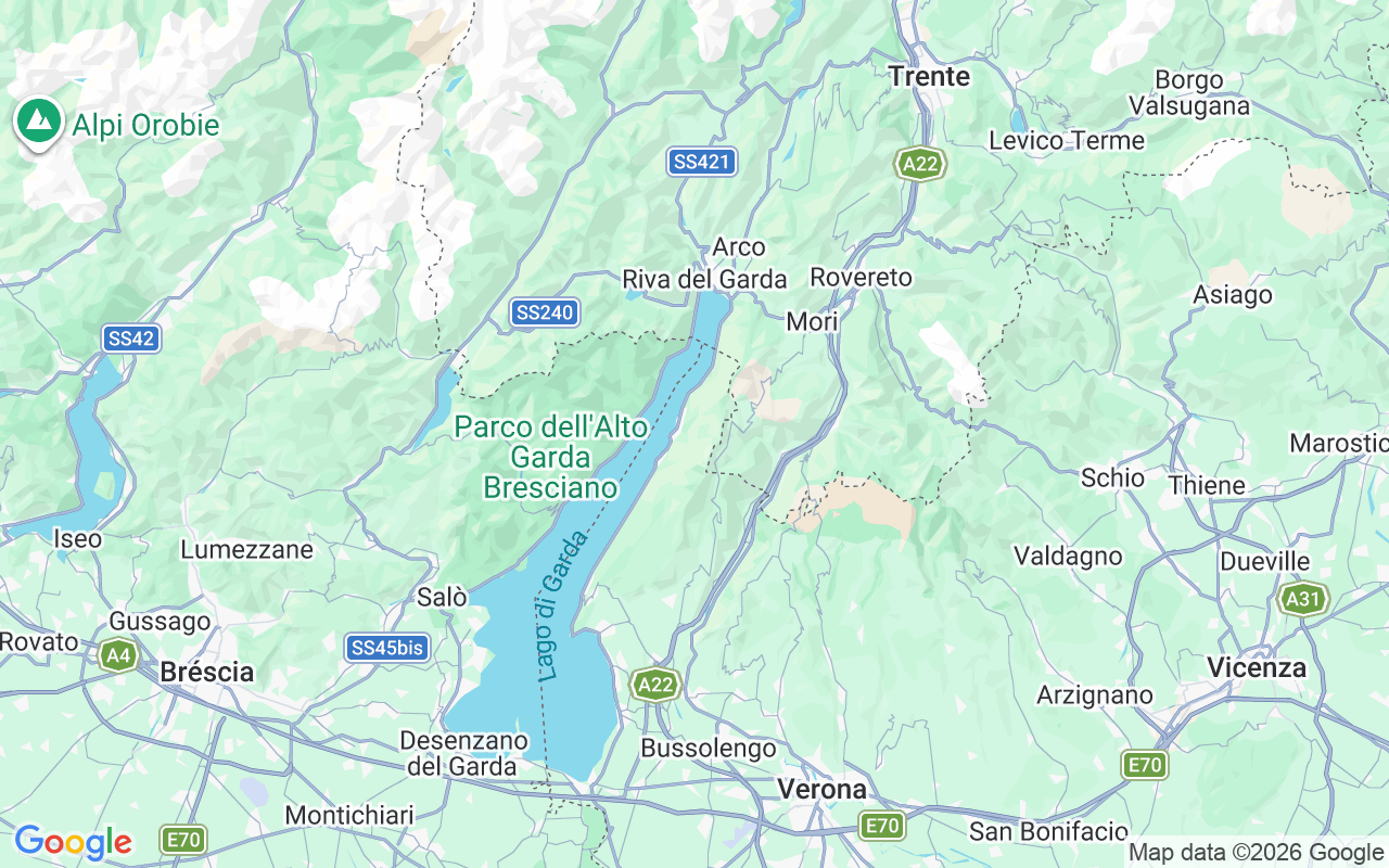 De locatie van Zeilboot: Fraglia Vela Malcesine – Marina Navene, 37018 Malcesine