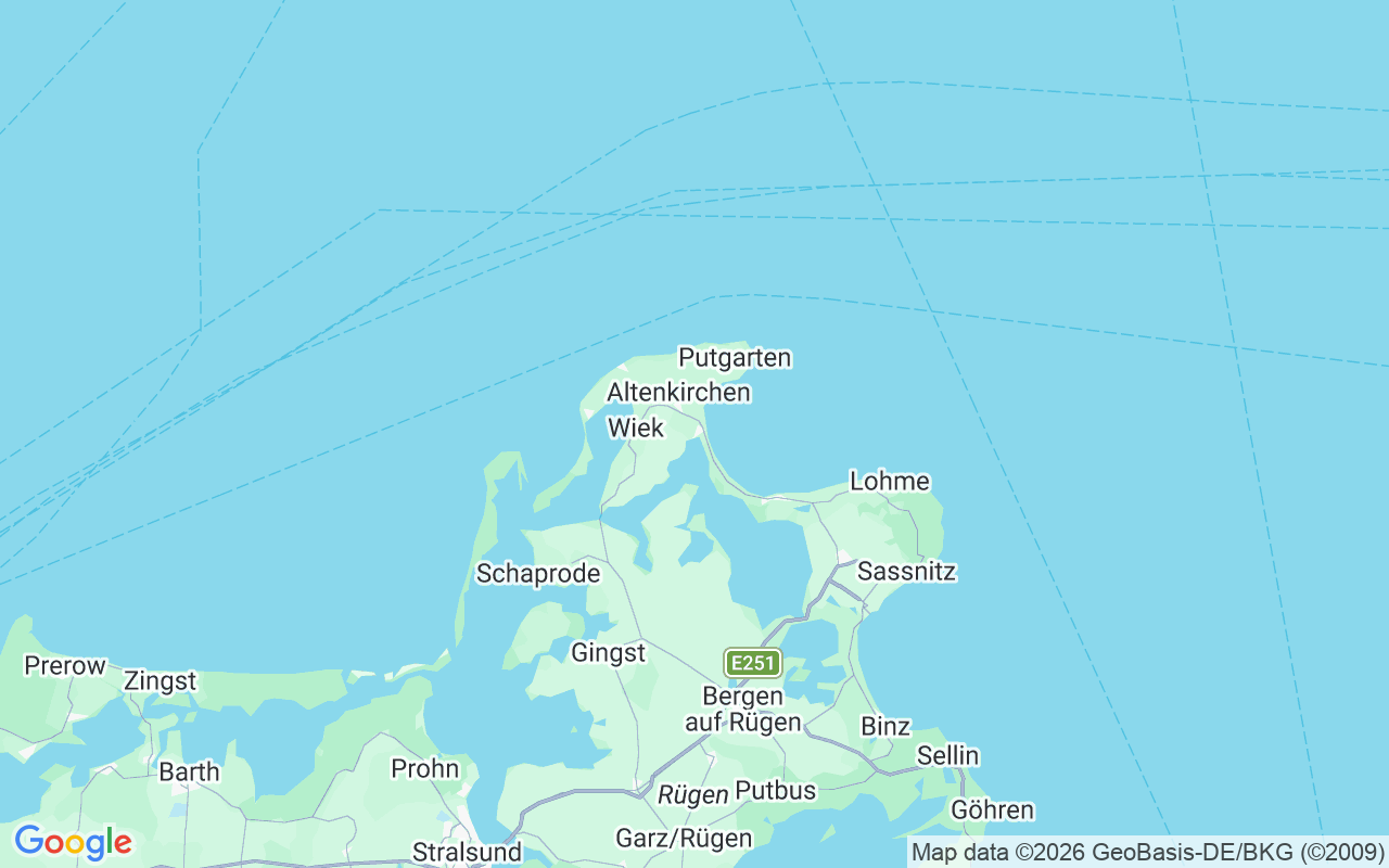 De locatie van Zeilboot: Hafen Breege, Breege