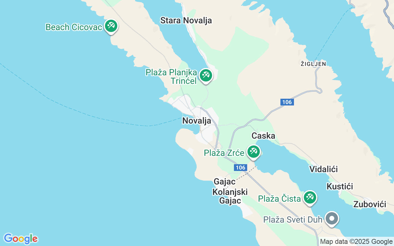 Localização do(a) Lancha: Novalja, 