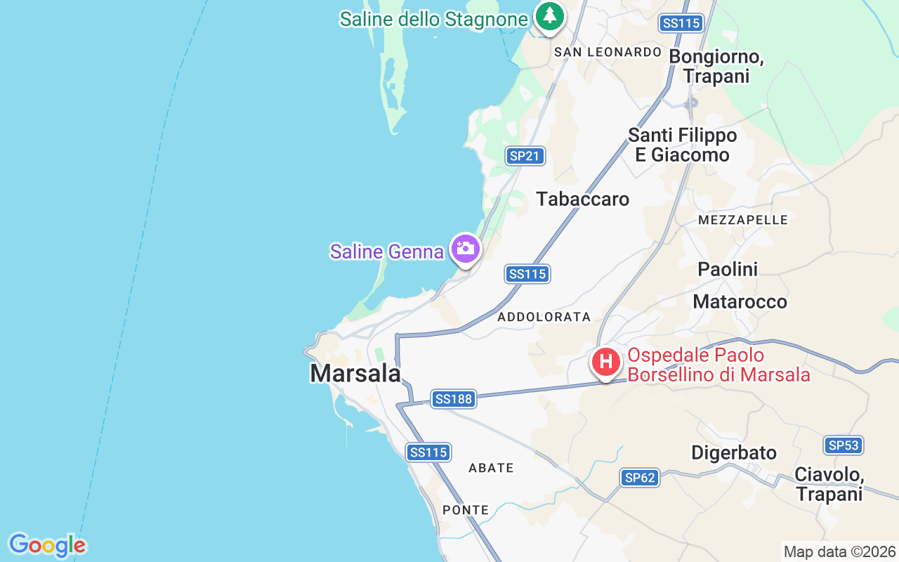 De locatie van RIB: Marsala Marina, 91025 Marsala