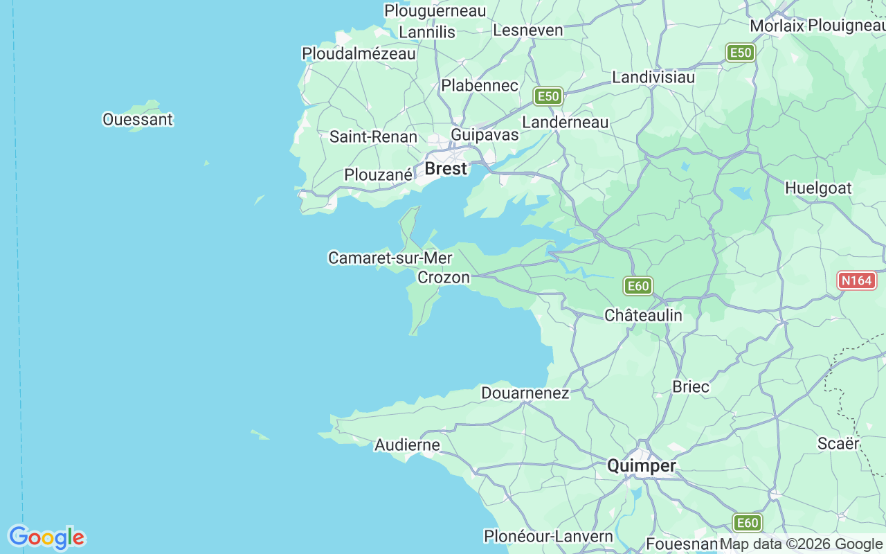 De locatie van RIB: Morgat, 29160 Crozon