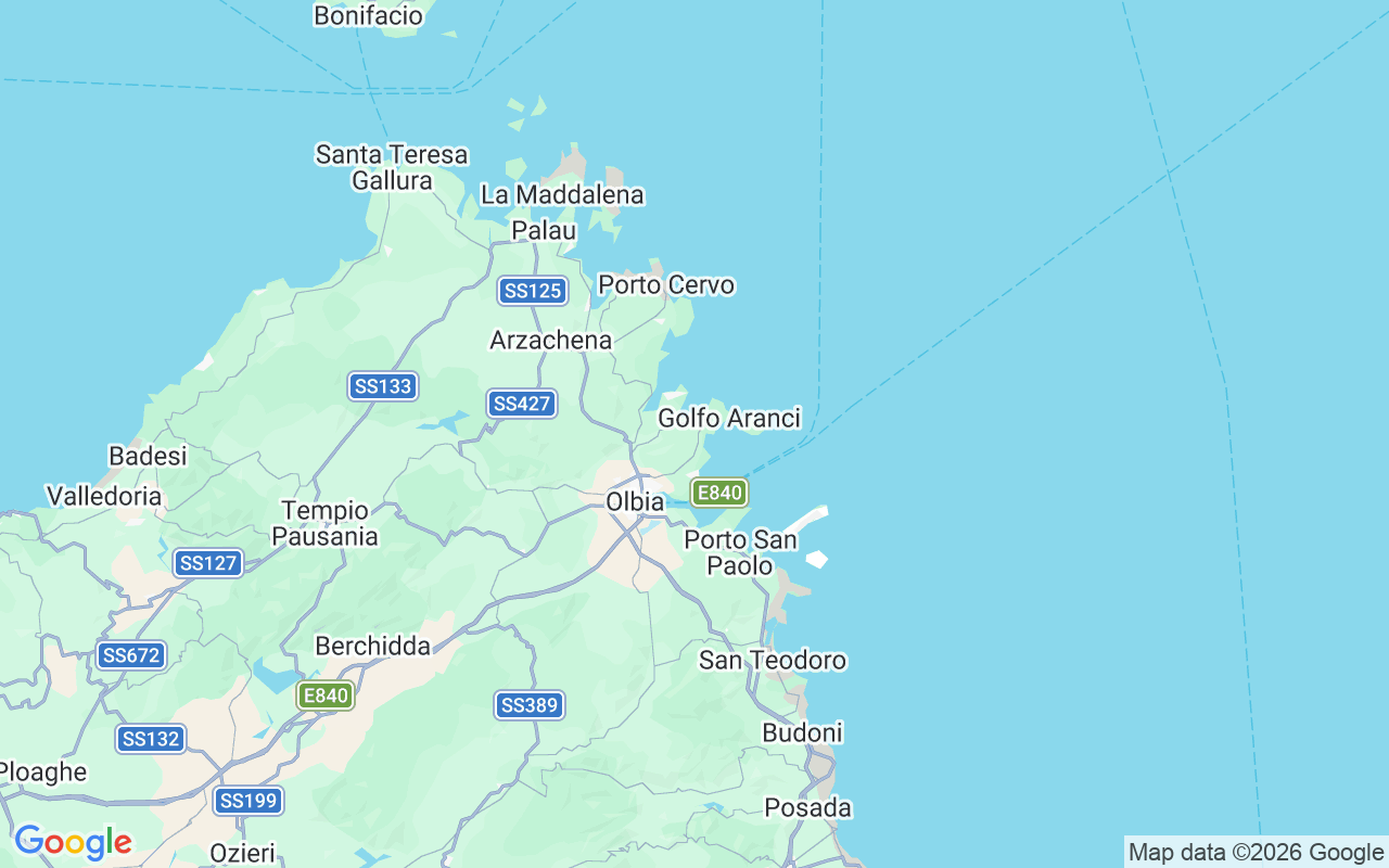 Location of the RIB: Cala Sassari, Golfo Aranci