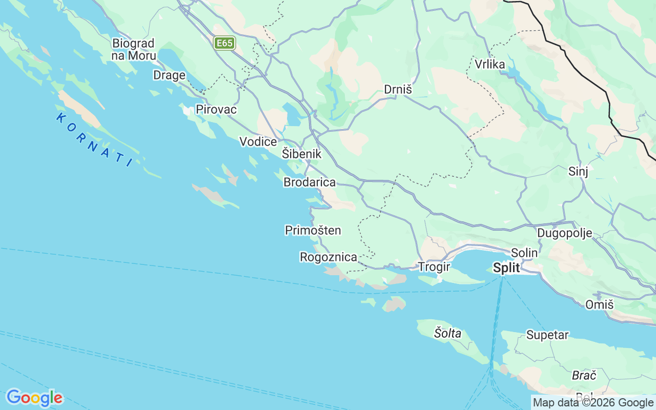 De locatie van RIB: Grebaštica, Primošten, Šibenik, Grebaštica