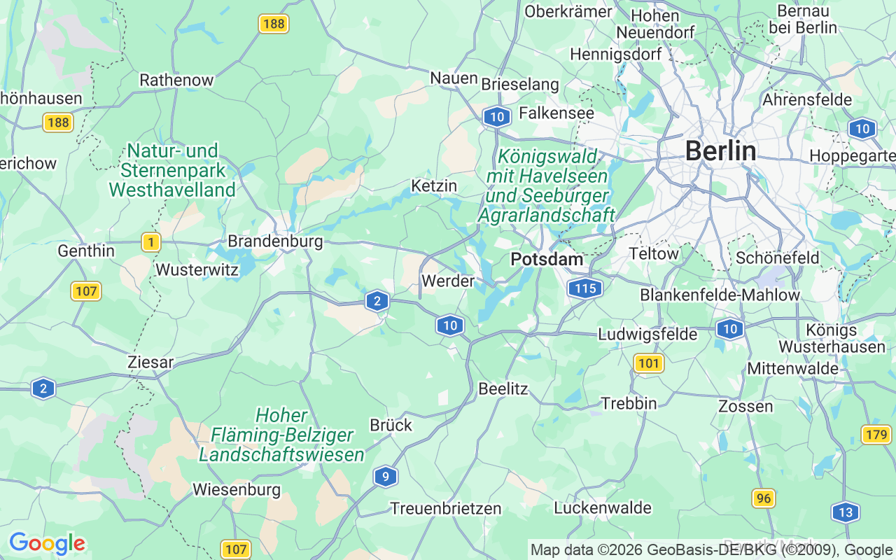 Location of the Houseboats: Werder, 14542 Werder