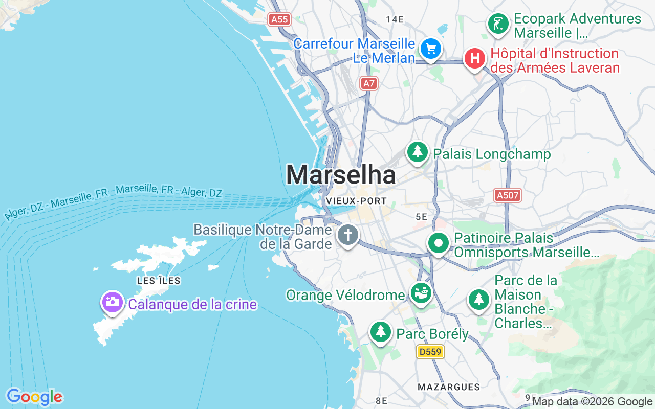 Localização do(a) Lancha: Marselha, França