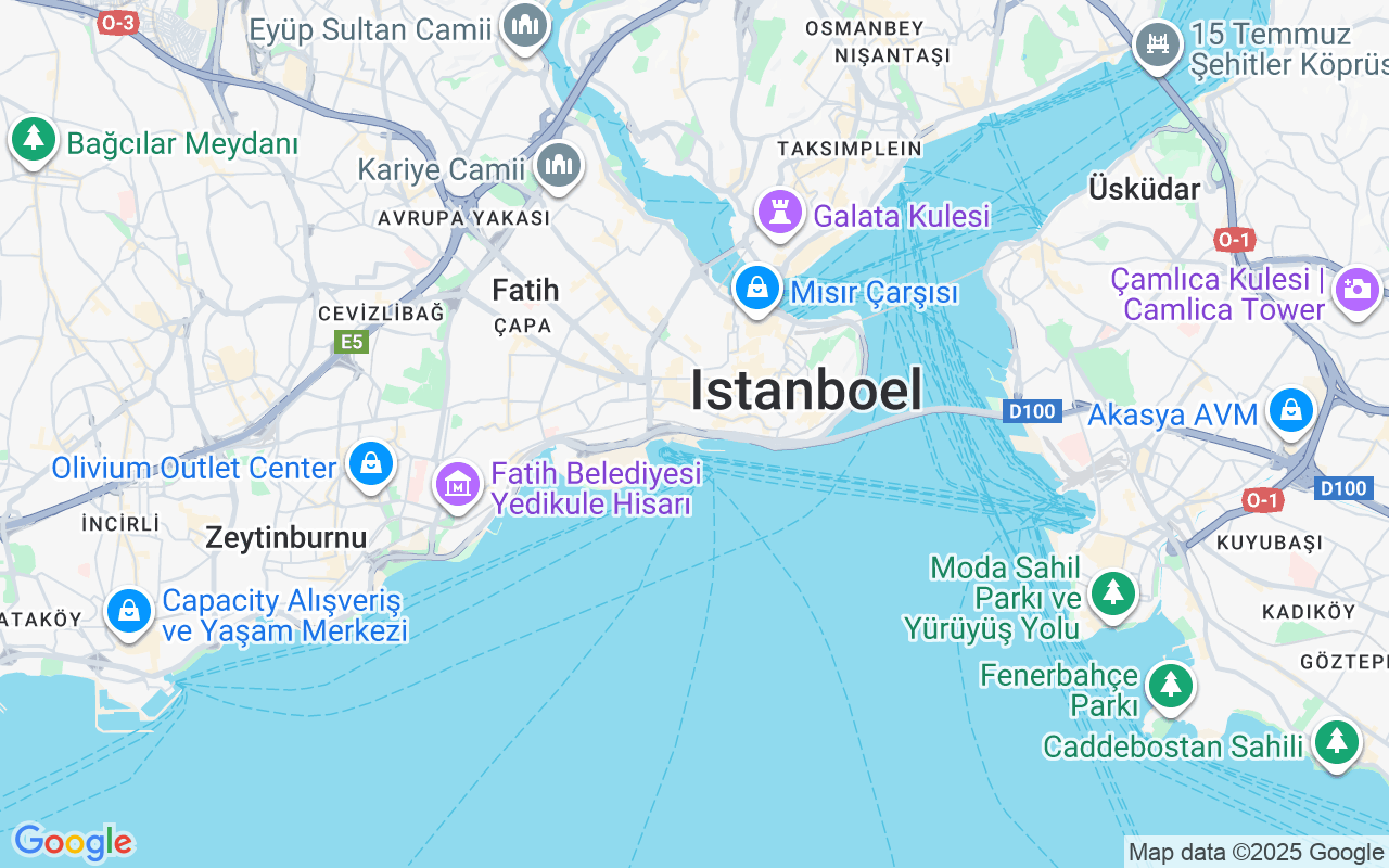 De locatie van Motorboot: Old Town İstanbul, Istanboel
