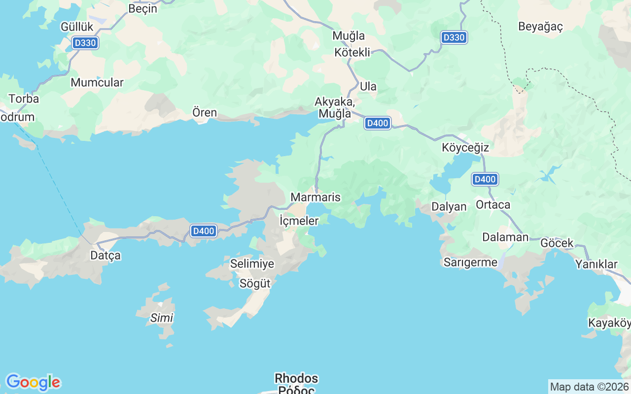 De locatie van Gulet: Bozburun, Marmaris