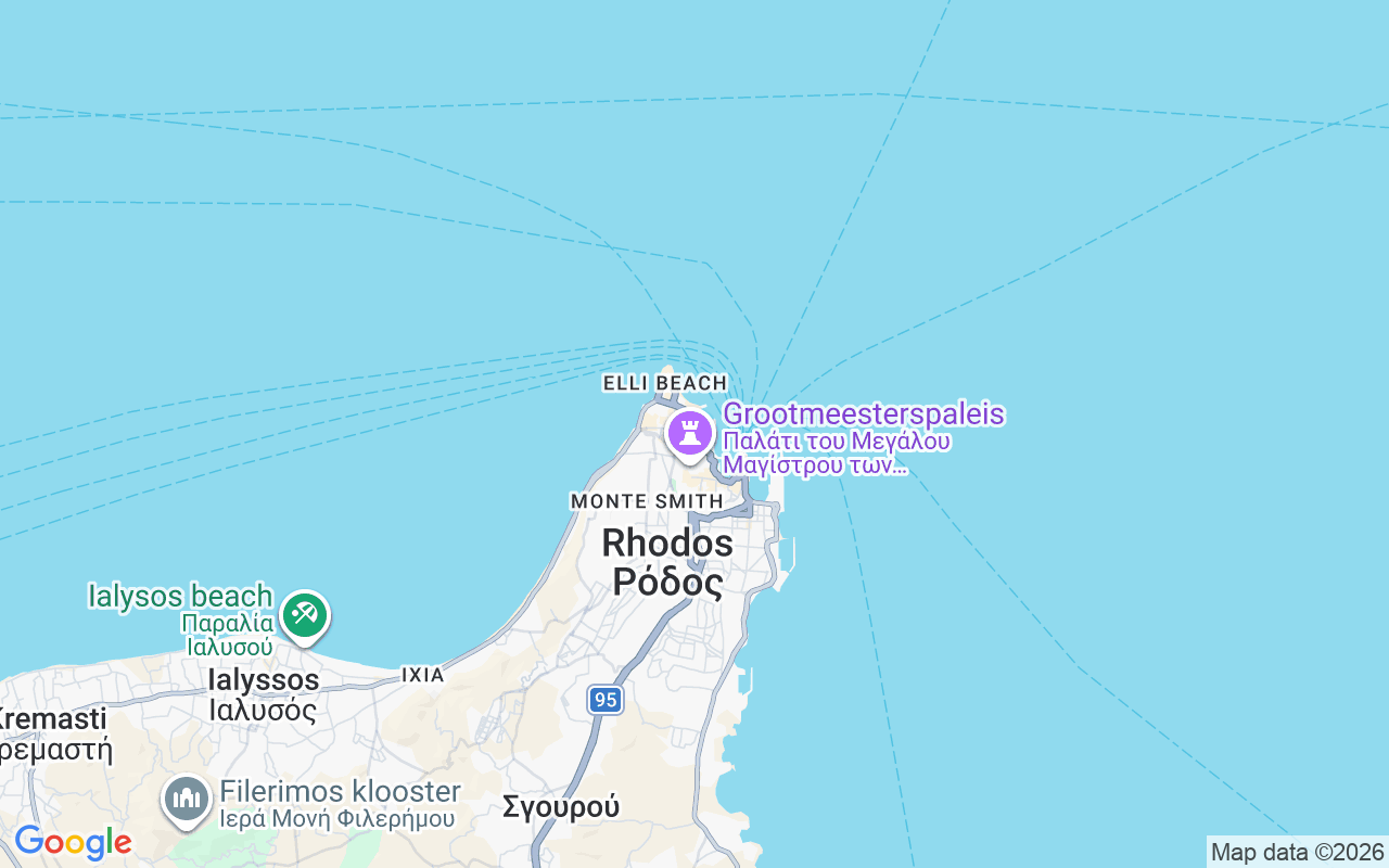 De locatie van Zeilboot: Mandraki Port, Rodos