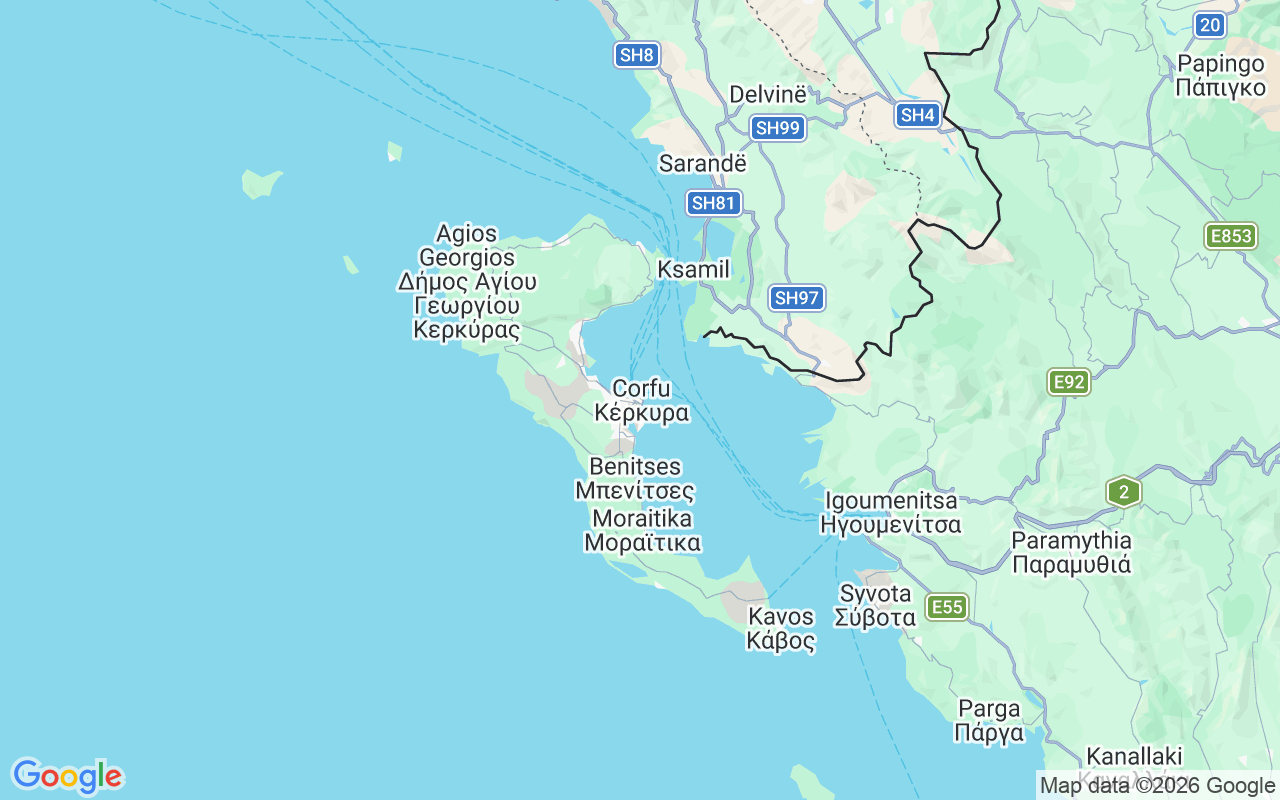 Location of the Motorboat: Corfu Old Port, Corfu
