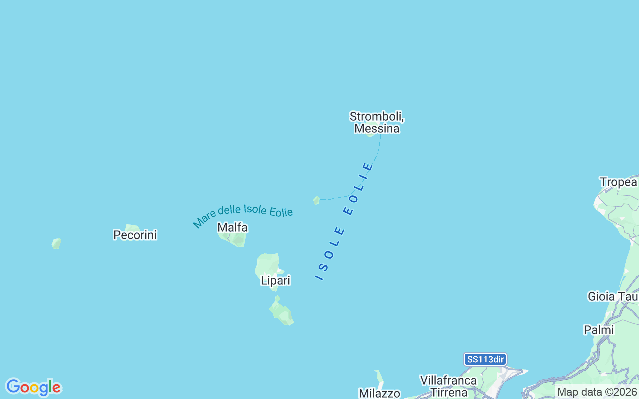 De locatie van RIB: Panarea, Panarea