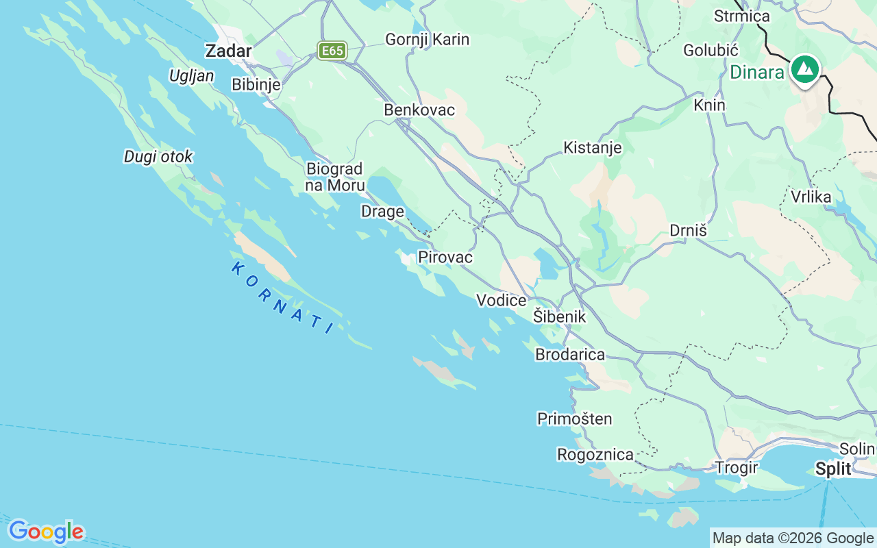 Localização do(a) Lancha: Općina Tisno, Croácia