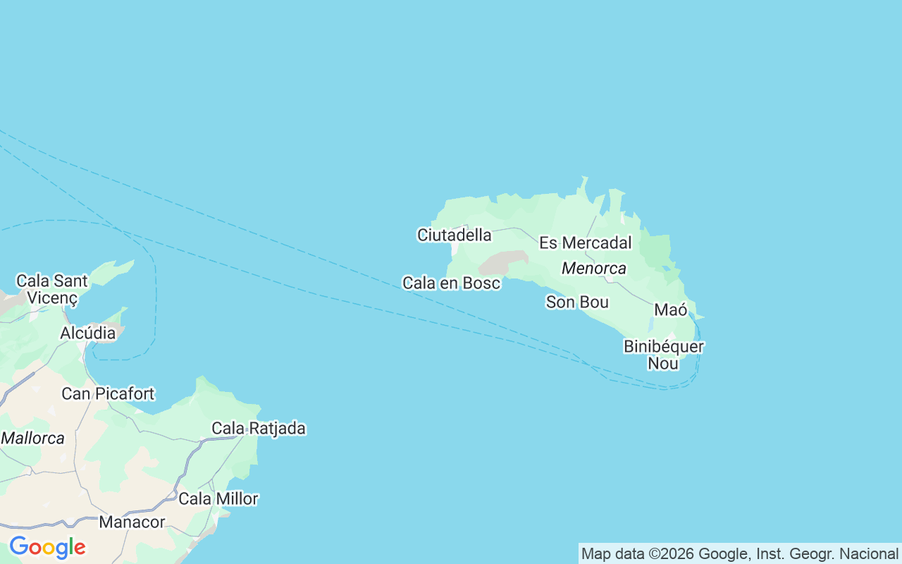 Location of the Motorboat: Ciutadella De Menorca, Cala En Bosc