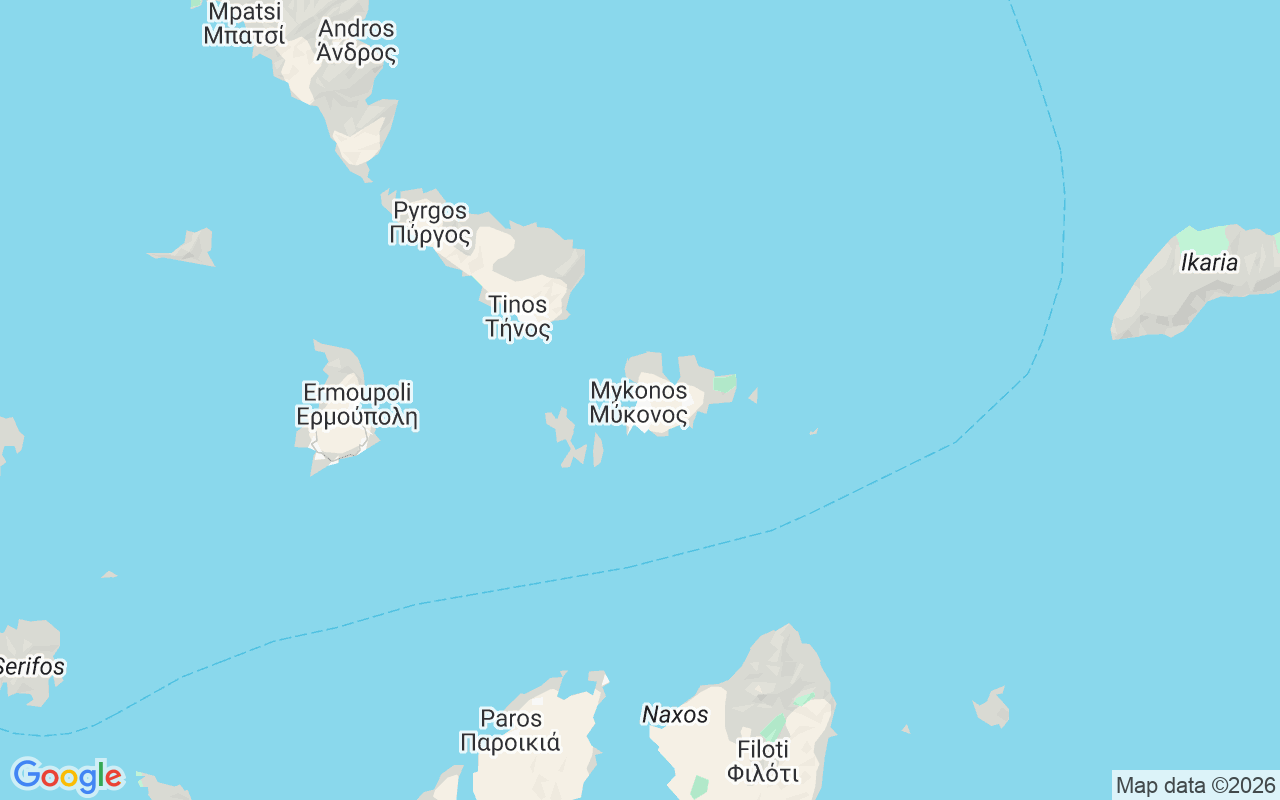 Location of the RIB: Ornos, Mykonos