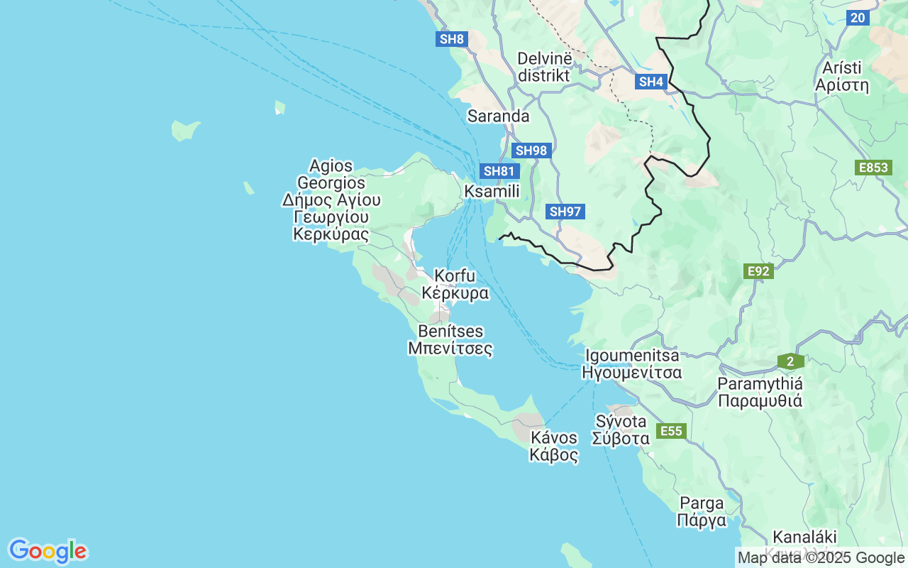 Plats för Motorbåt: Kassiopi - Agios Stefanos, Korfu