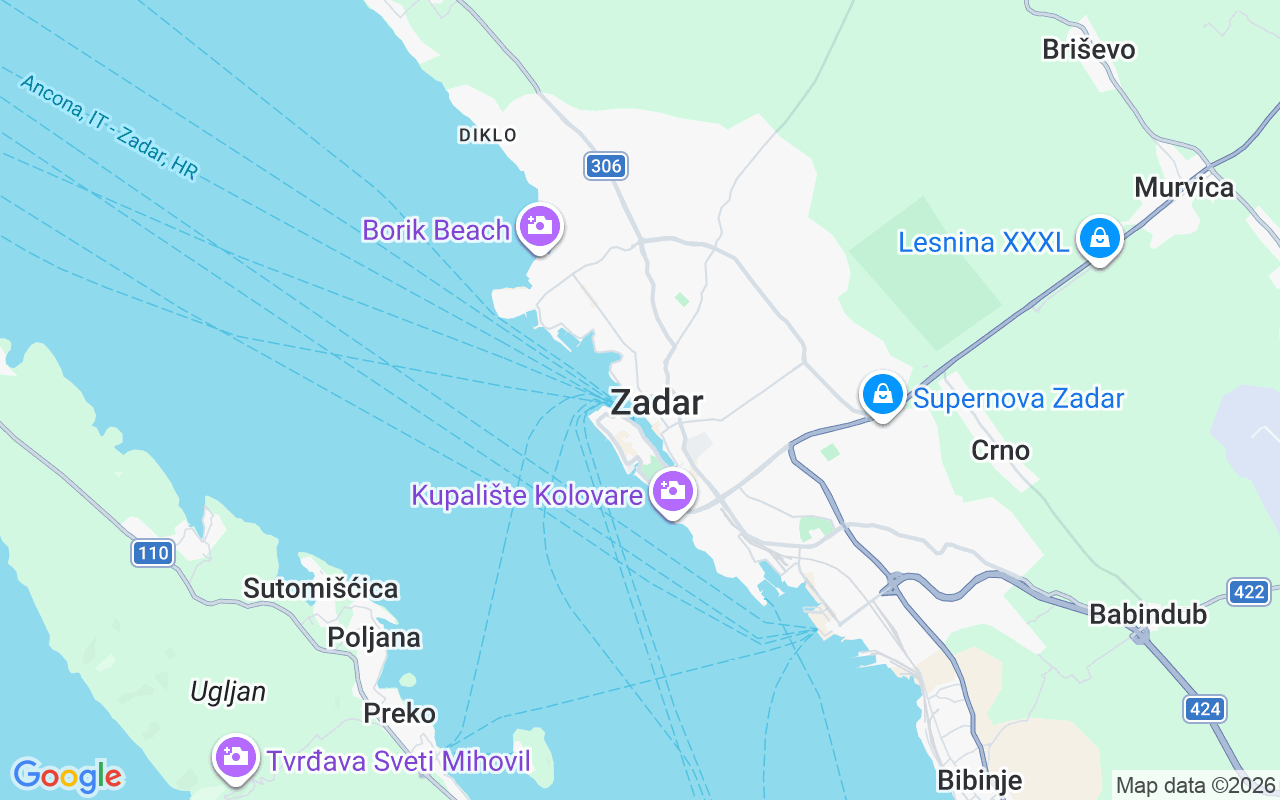 Localização do(a) Lancha: Zara, Croácia