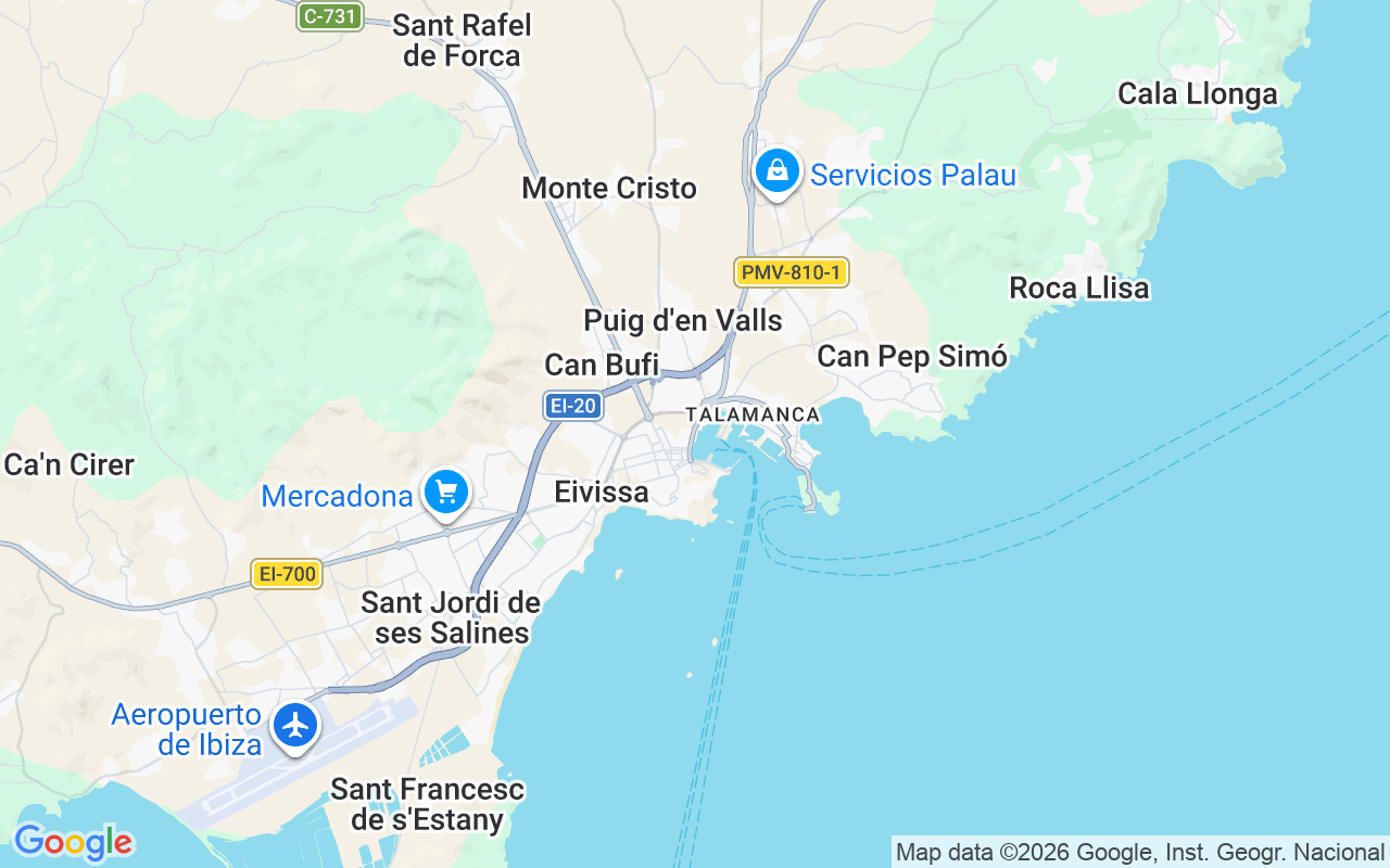 Ubicación Neumática: Club Náutico Ibiza, Ibiza