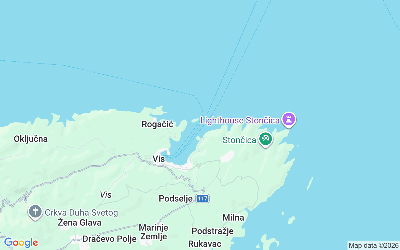 Emplacement du Semi-rigide: Viska Luka Marina, Vis