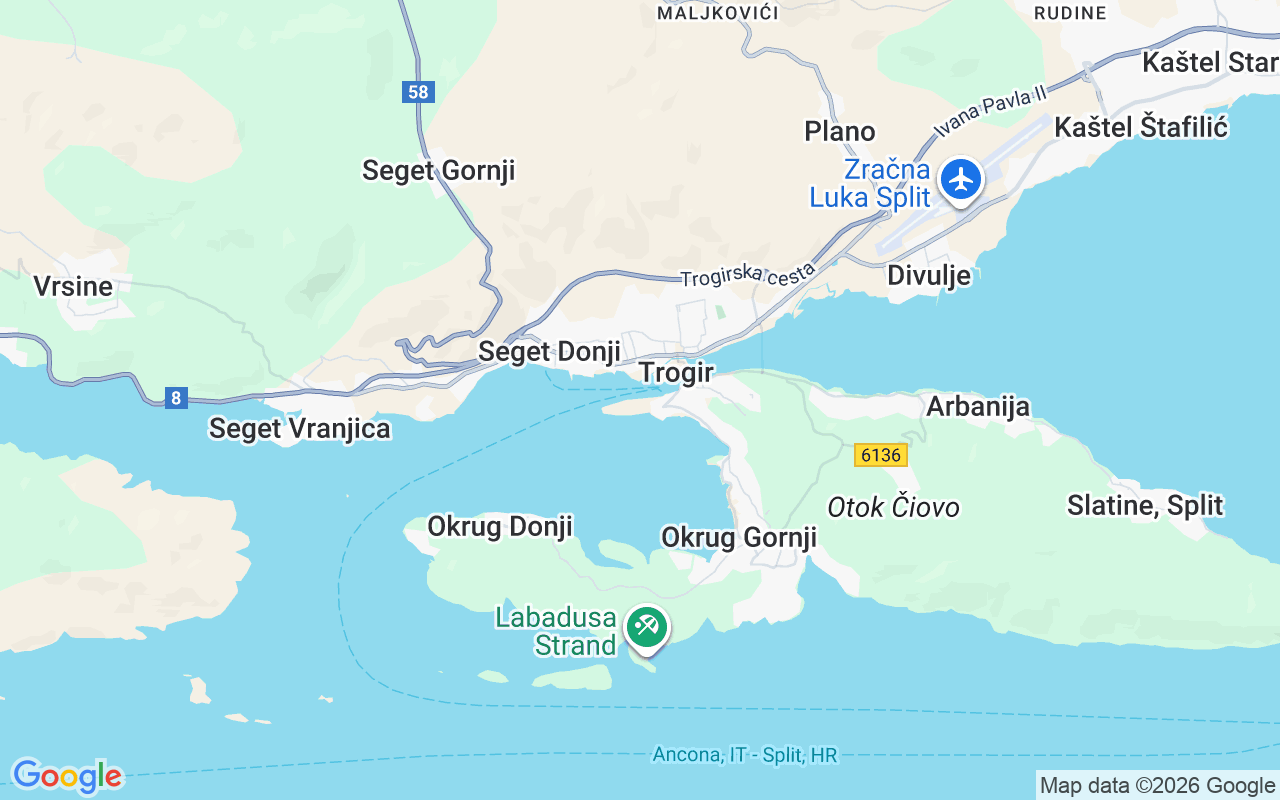 Plats för Motorbåt: Trogir, Kroatien