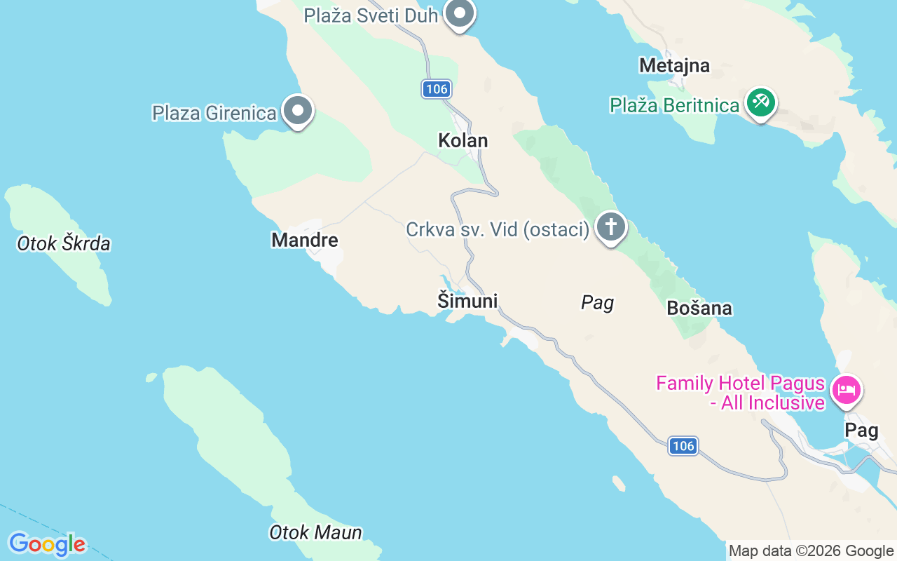 Liegeplatz Motorboot: Aci Marina Šimuni, Šimuni