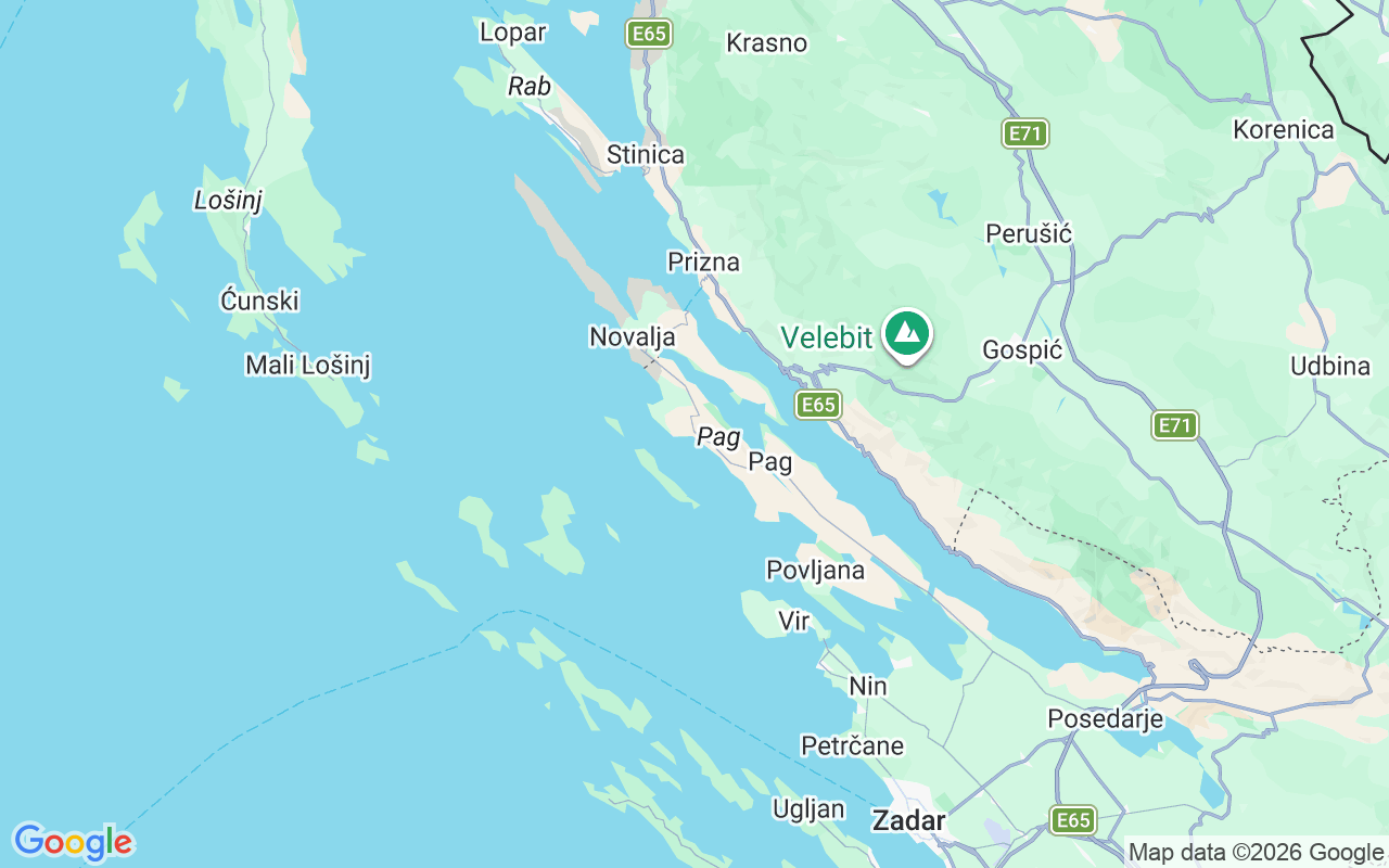 Emplacement du Bateau à moteur: Šimuni, Šimuni