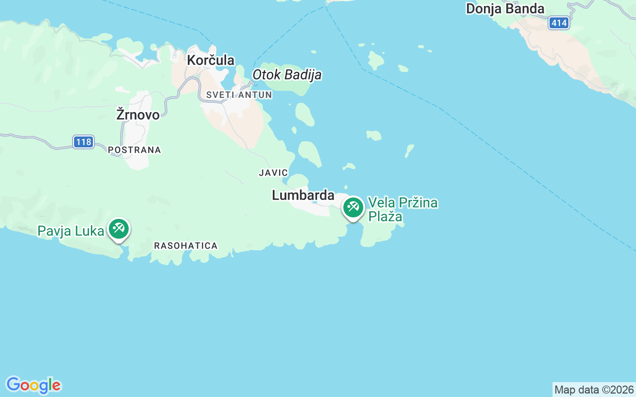Emplacement du Semi-rigide: Lumbarda Marina, Lumbarda