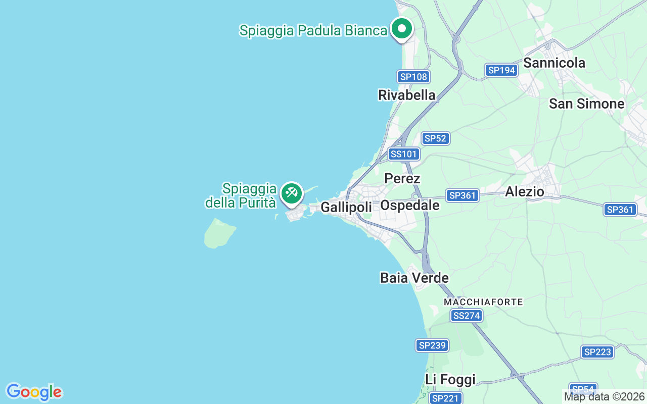 Localização do(a) Iate a motor: Gallipoli, Itália