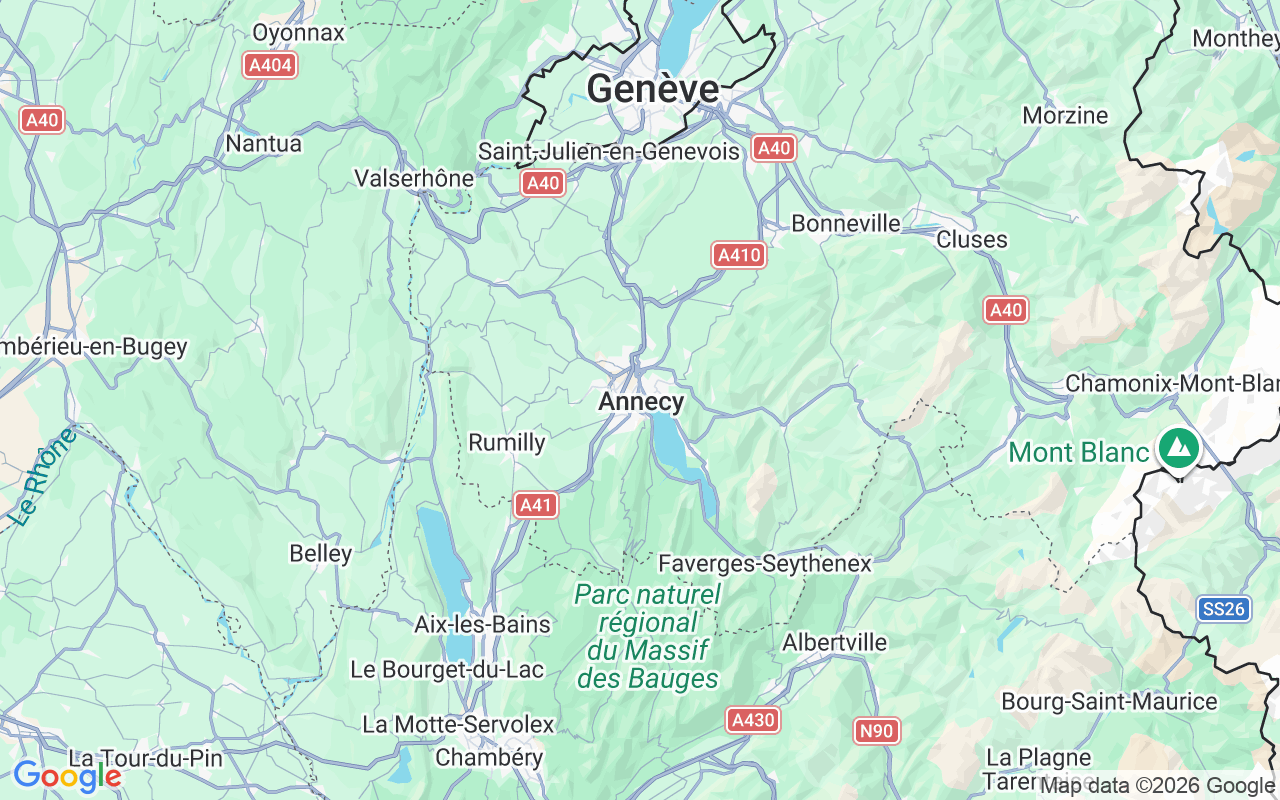 Emplacement du Semi-rigide: Marquisats, Annecy