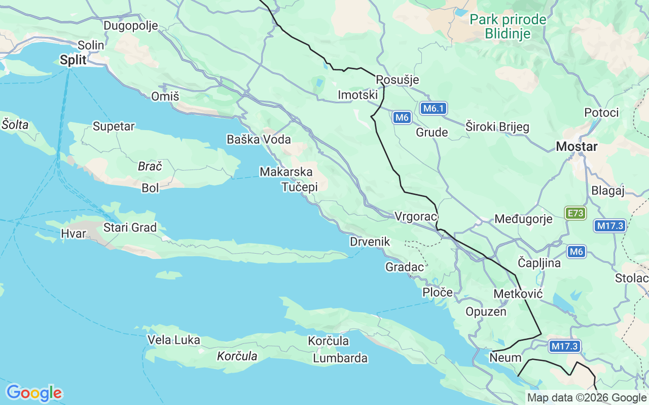 De locatie van Motorboot: Lučica Podgora, Općina Podgora