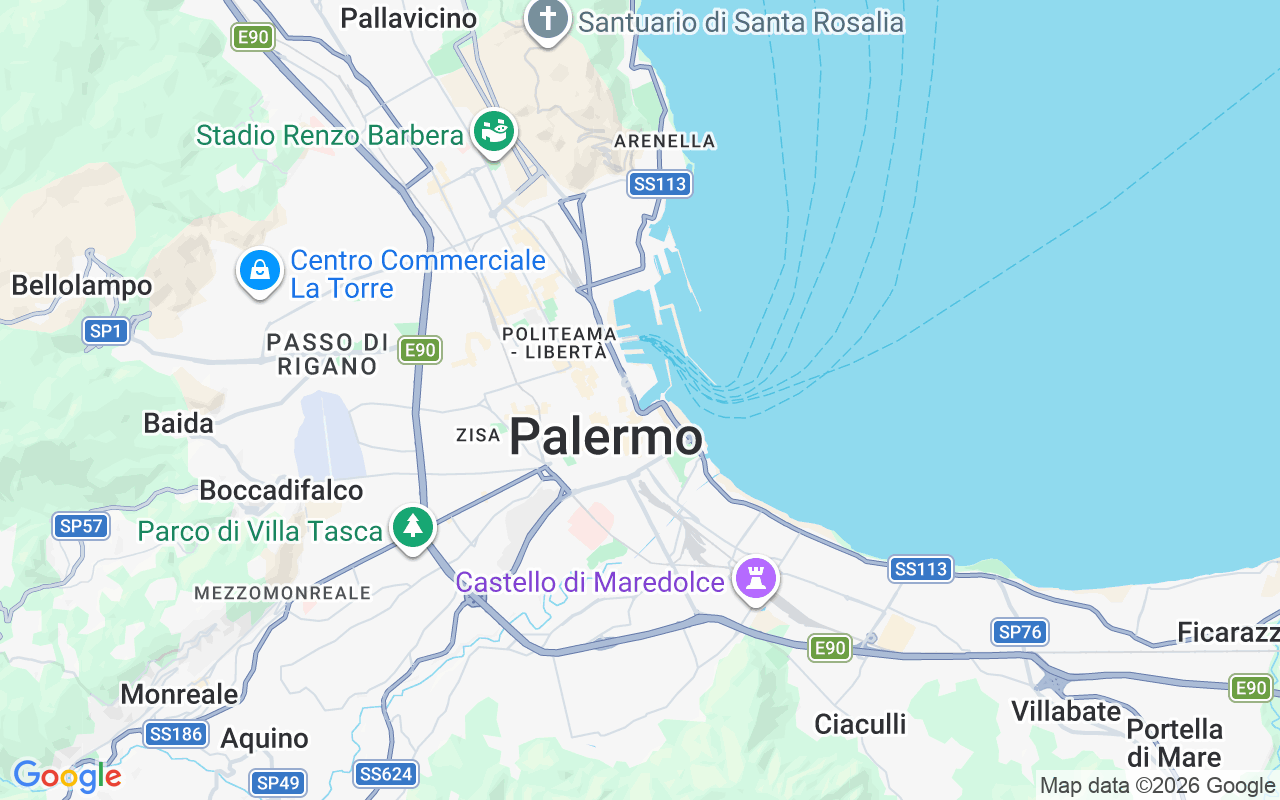 Ubicación Lancha: Porto Della Cala, Palermo