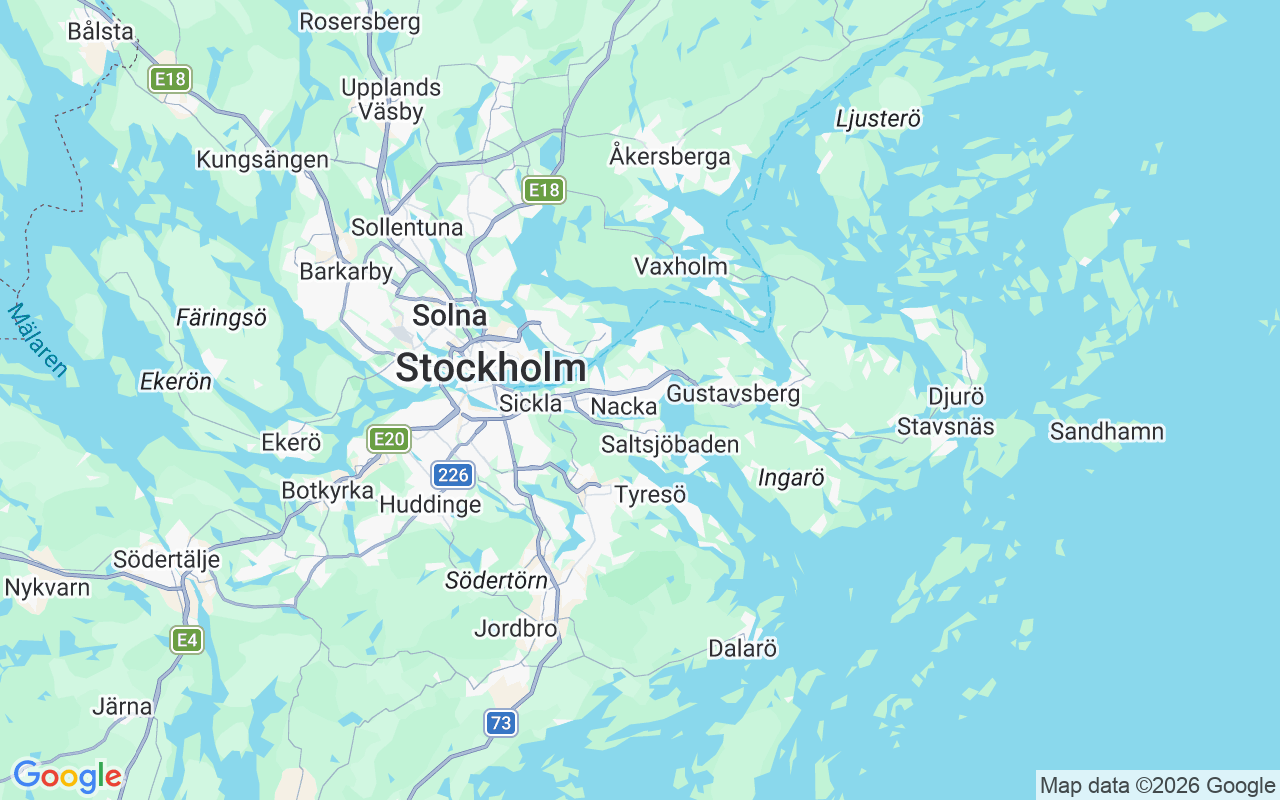 De locatie van Zeilboot: Nacka, Zweden