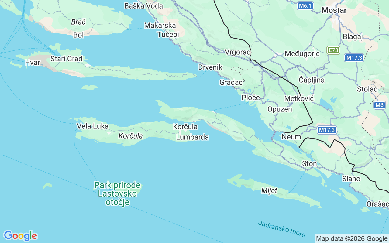 De locatie van RIB: 20250, Kroatië