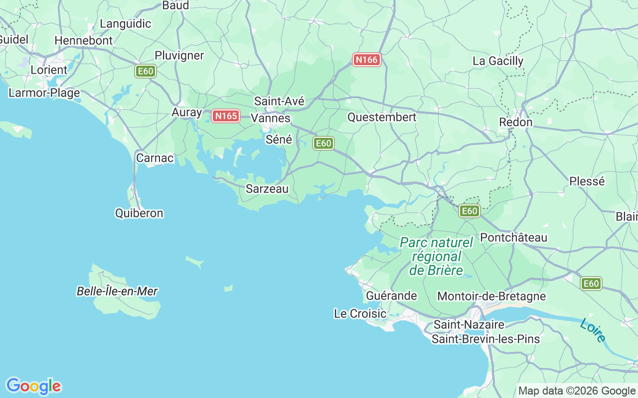 Emplacement du Voilier: Penerf, Penerf