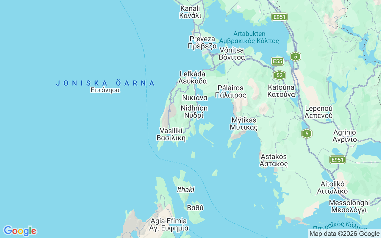 Plats för Katamaran: Vlicho, Grekland