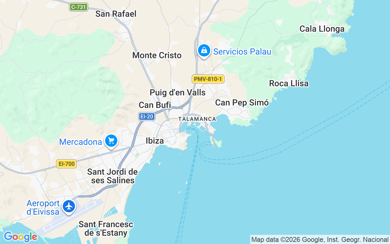 Emplacement du Yacht à moteur: Marina Botafoch, Ibiza