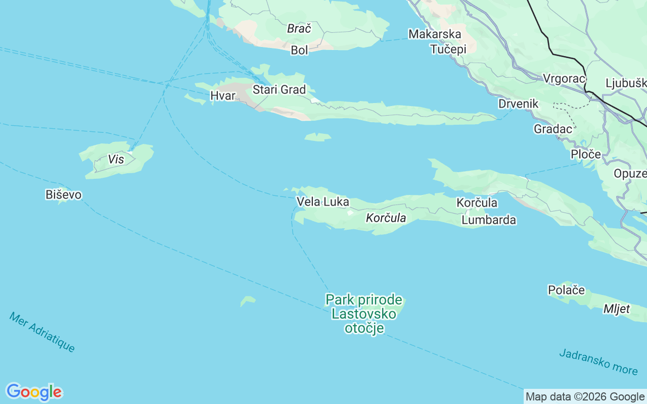 Emplacement du Semi-rigide: Vela Luka, Vela Luka