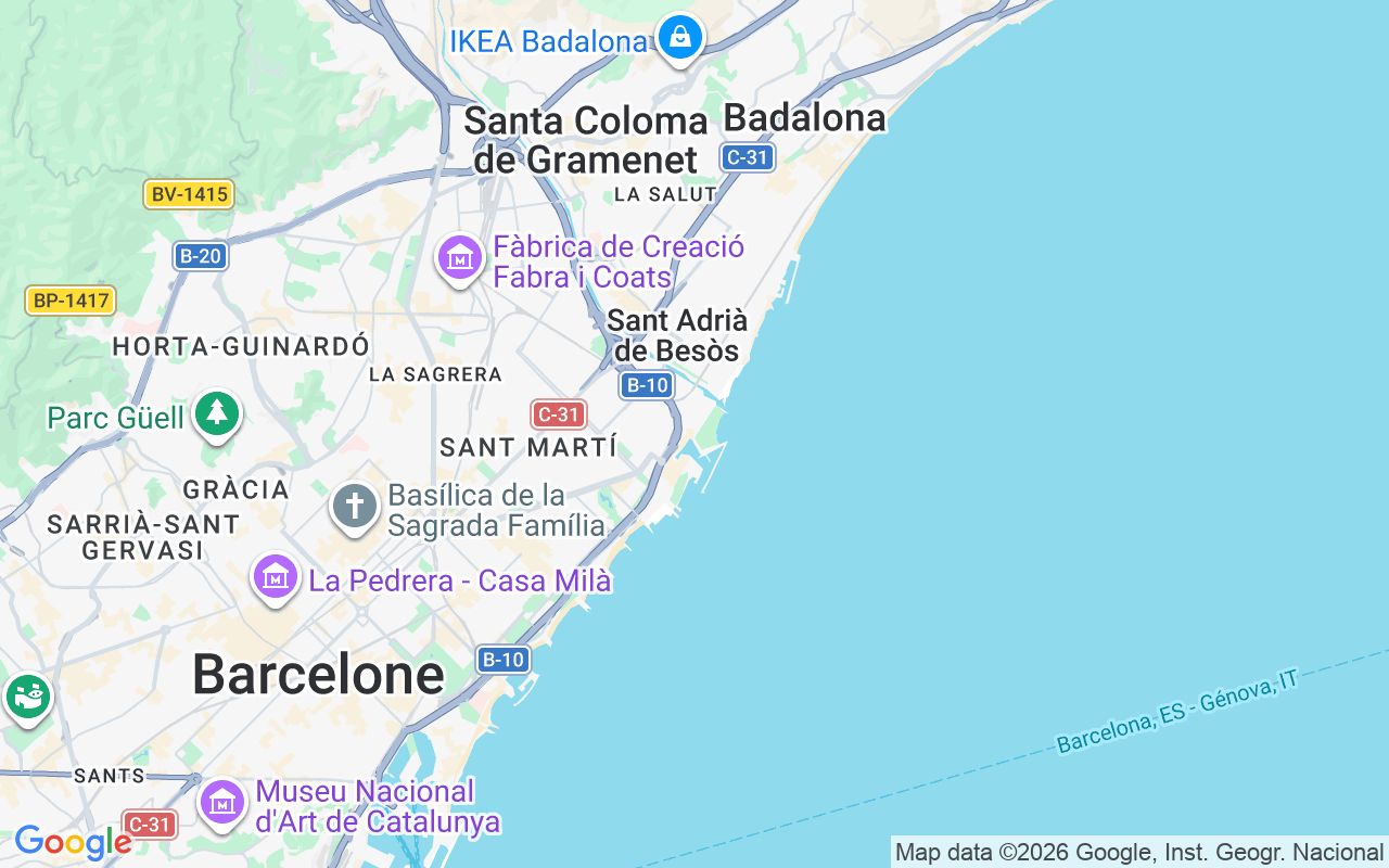 Emplacement du Bateau sans permis: Port Fòrum, Barcelone