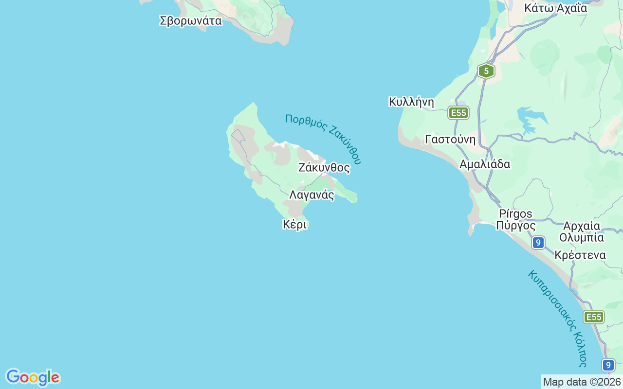 Localização do(a) Barco sem licença: Agios Sostis, Laganas