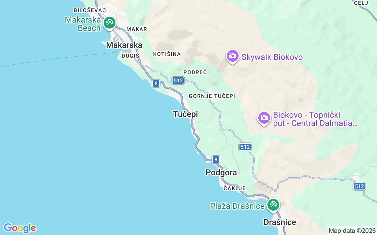De locatie van Motorboot: Marina Tucepi, Tučepi