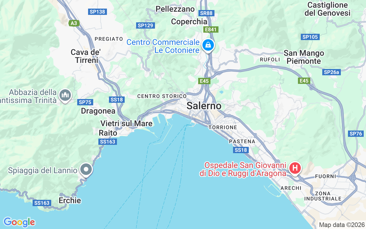 Localização do(a) Iate a motor: Salerno, Itália