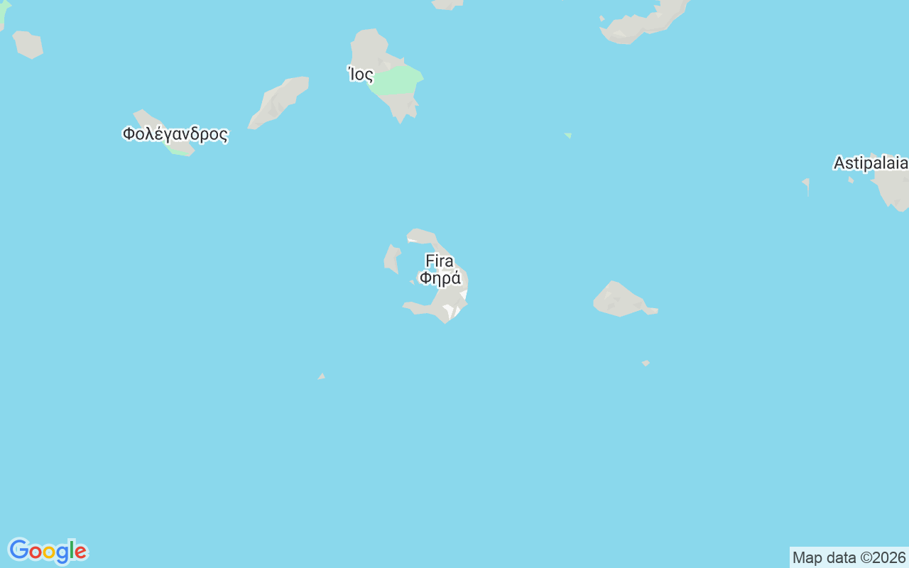 De locatie van RIB: Ammoudi, Oia, Thera
