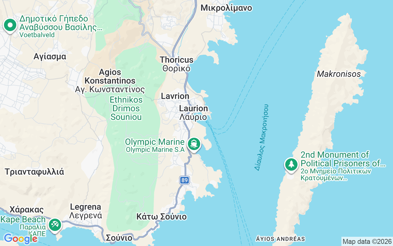 De locatie van Catamaran: Lavrio Port, Laurion