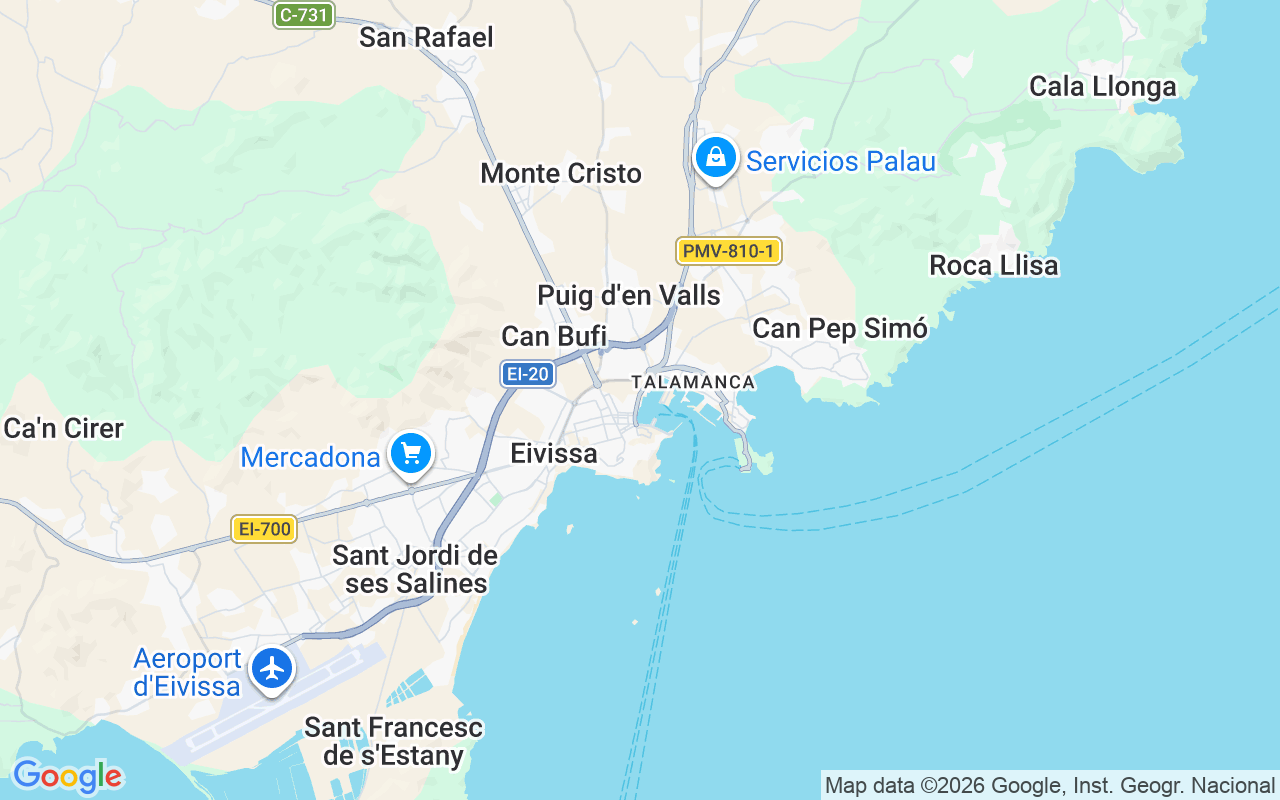 Location of the Catamaran: Club Náutico Ibiza, Ibiza