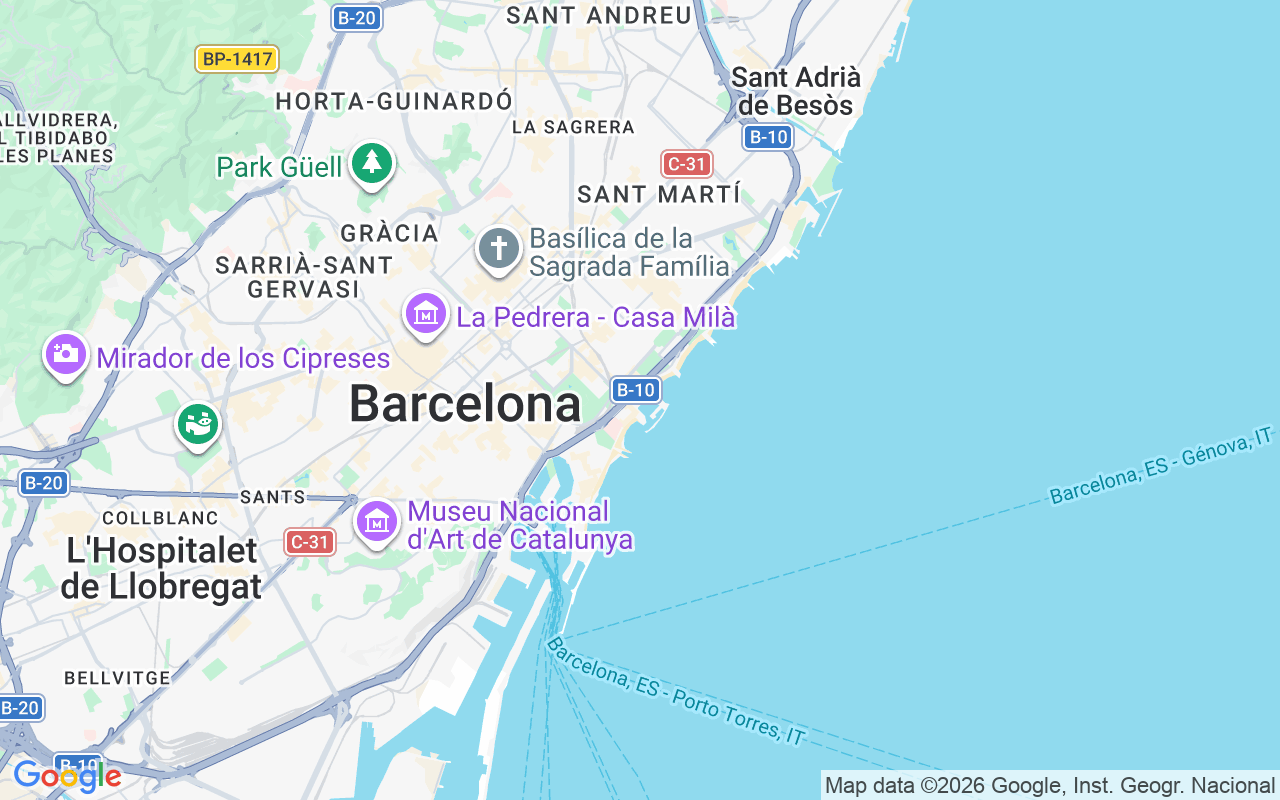 Ubicación Lancha: Port Olímpic, Barcelona