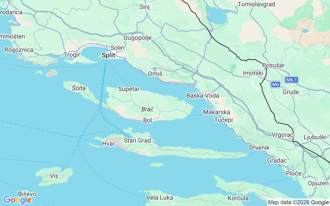 Emplacement du Semi-rigide: Pučišća, Croatie