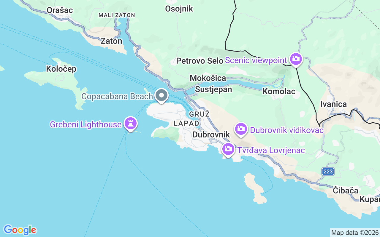 Localização do(a) Iate a motor: Dubrovnik, Croácia