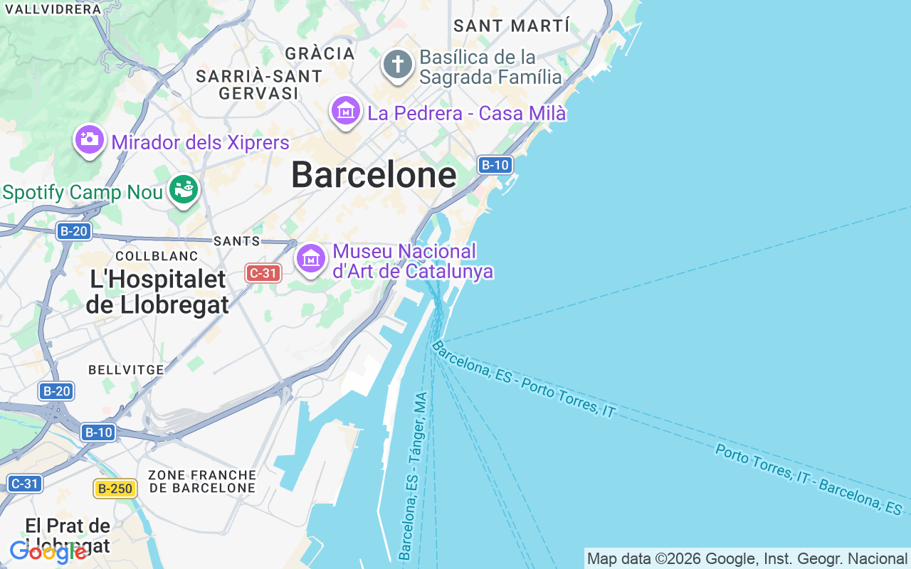 Emplacement du Yacht à moteur: Marina Vela Barcelona, Barcelone