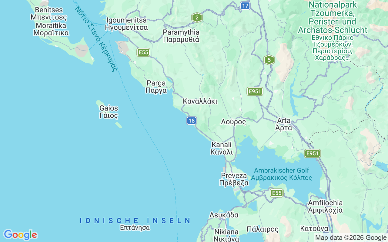 Liegeplatz Motorboot: Parga, Vrachos 480 62