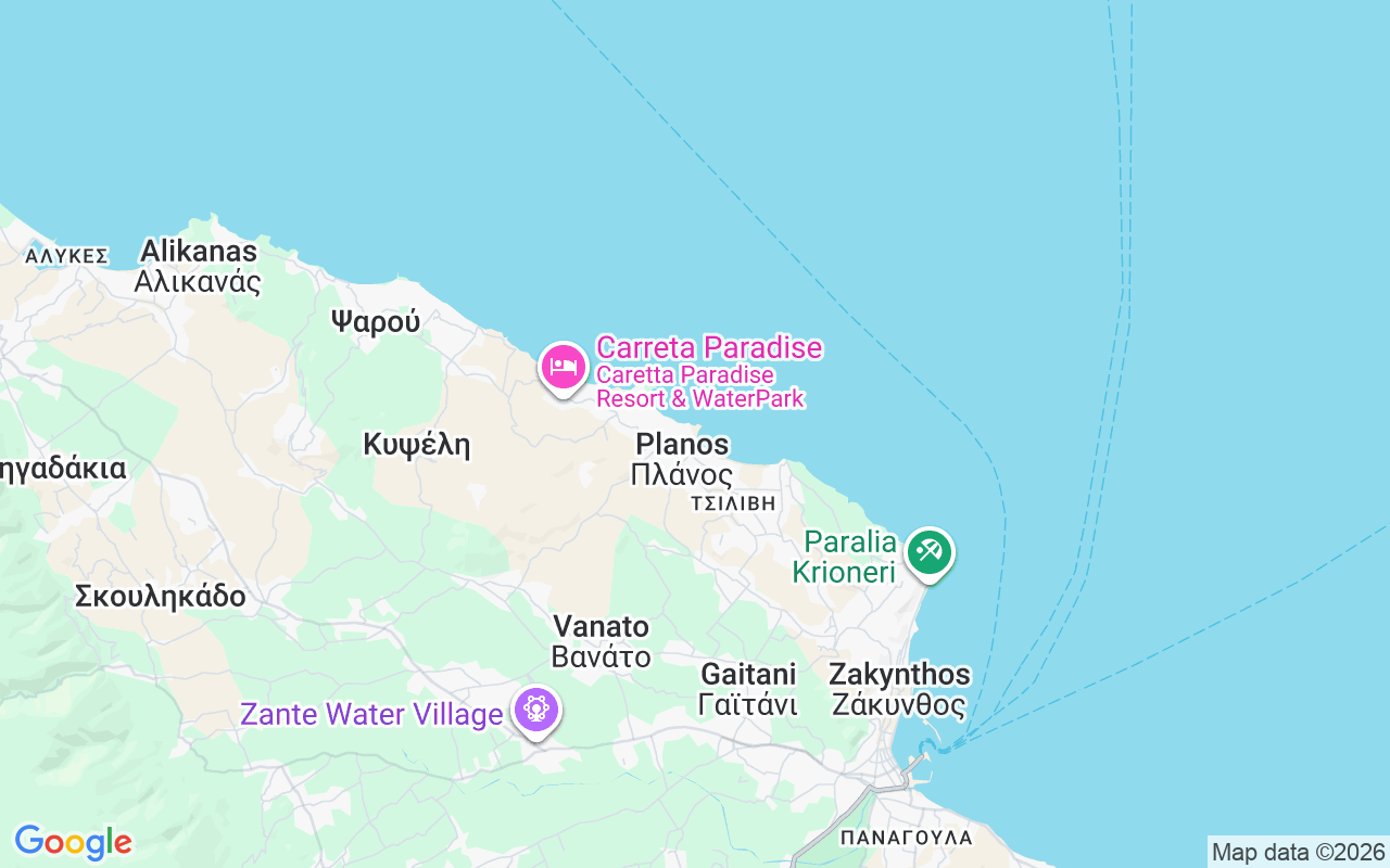 De locatie van Motorboot: Haven Van Tsilivi, Zakynthos